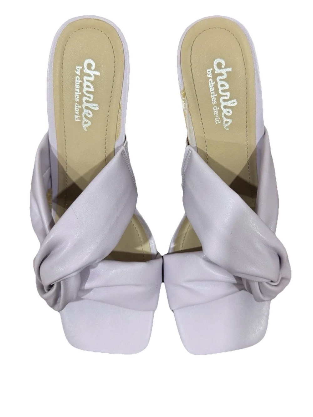 Charles by Charles David Pale Lavender Slide Sandals
